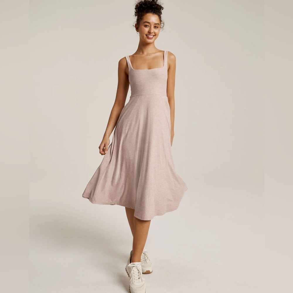 Beyond Yoga Light Pink Midi Dress